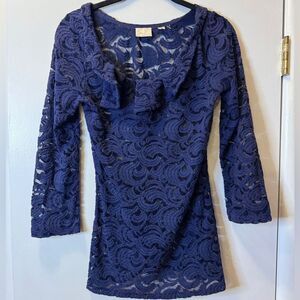 ANTHROPOLOGIE POSTMARKSessile Harvest Top Navy Blue Women’s Size Medium